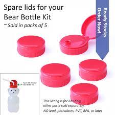 Spare Lids for ARK's Bear Bottle (5 pack)